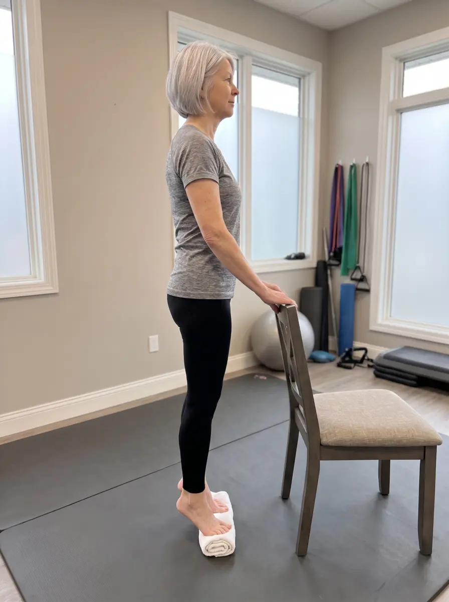 Heel Raise, Toes on Towel