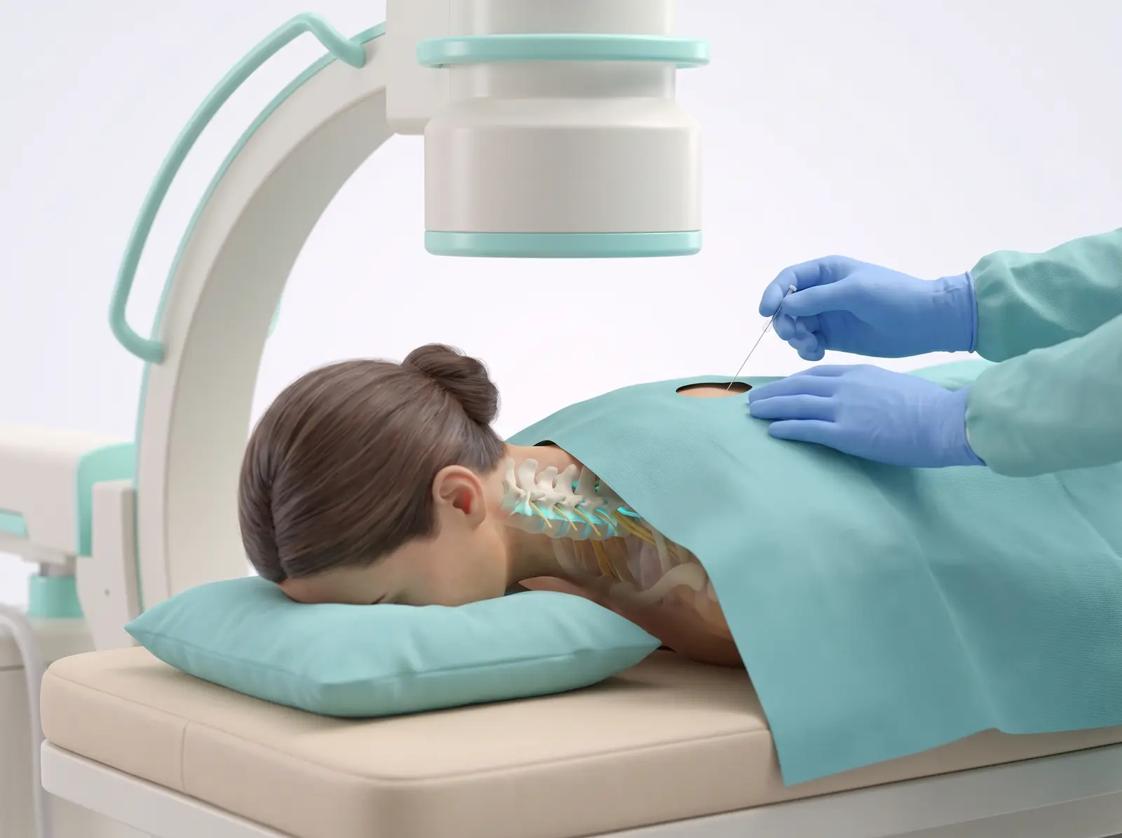 The procedure — medical illustration