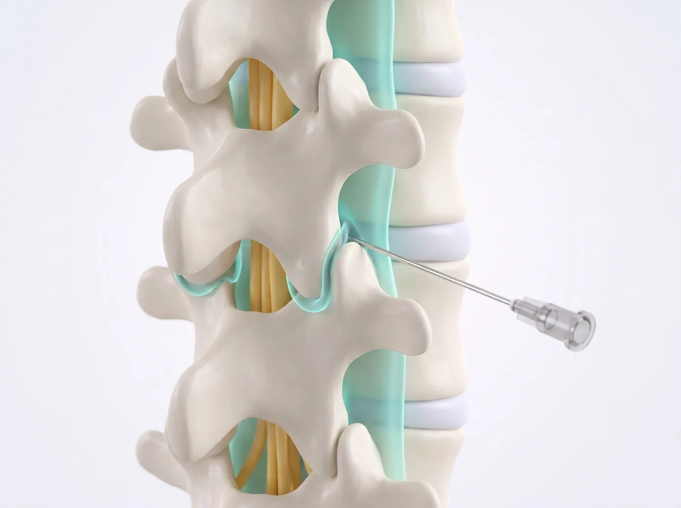 Into the joint — medical illustration