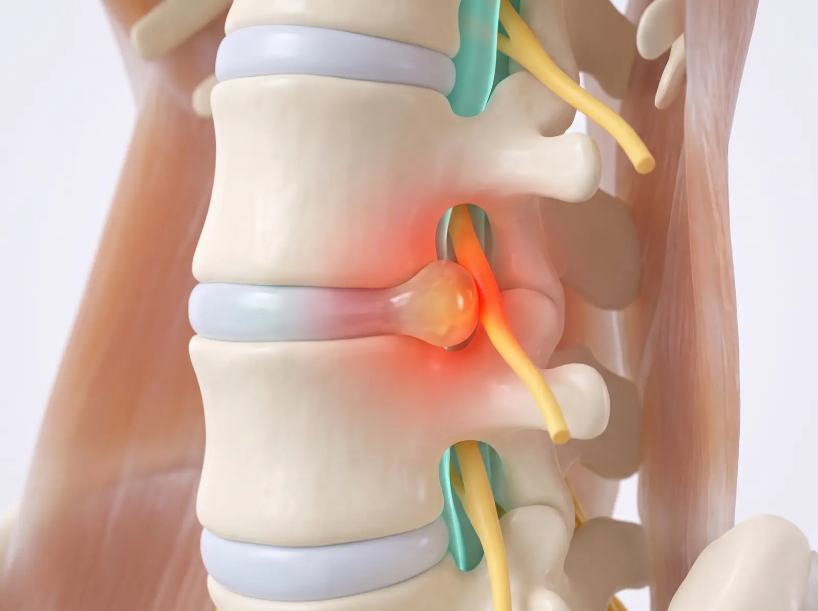 Where the pain starts — medical illustration