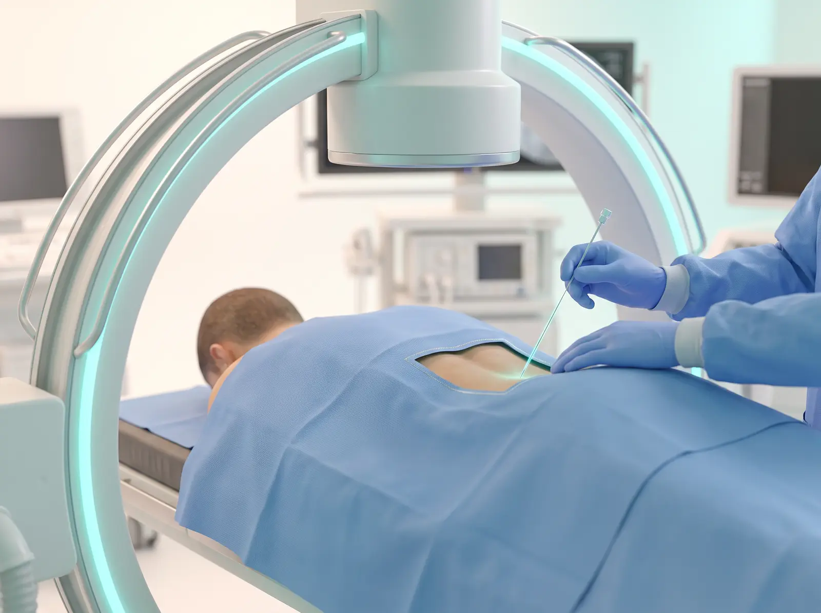 The procedure — medical illustration