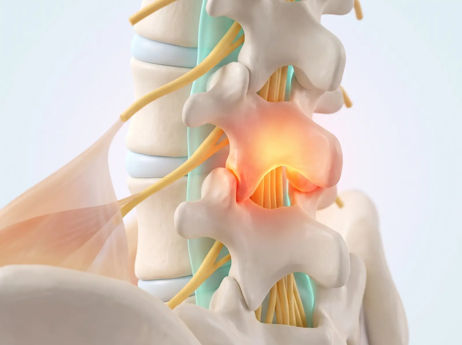 The pain source — medical illustration