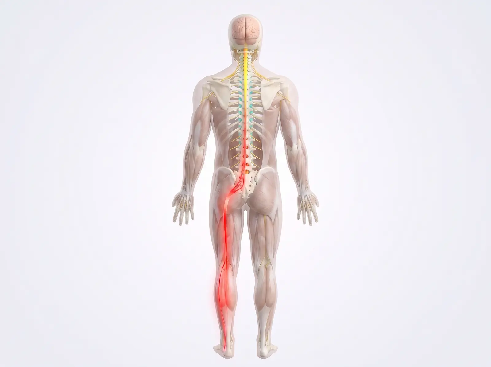How pain travels — medical illustration