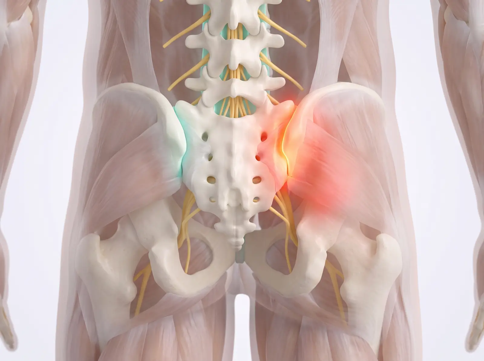 Where the pain starts — medical illustration