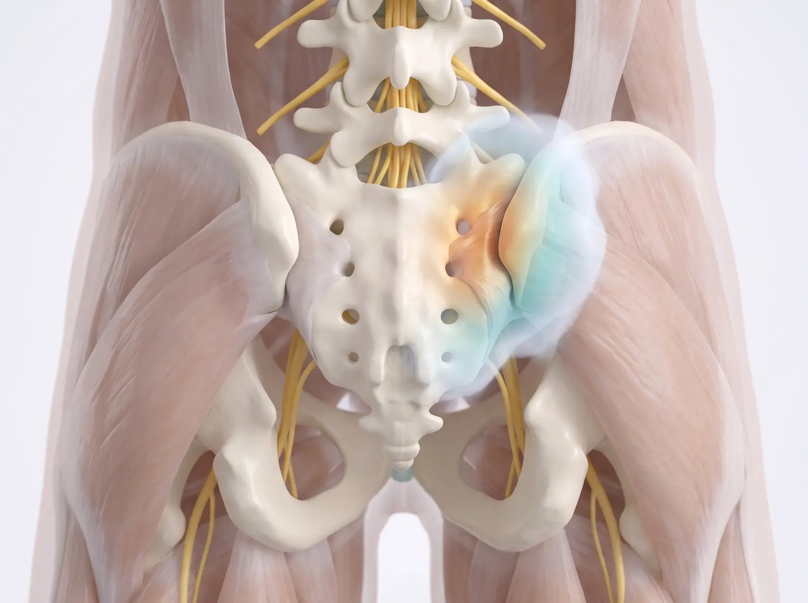 Relief delivered — medical illustration